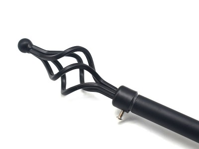Roman pole curtain rod black sing