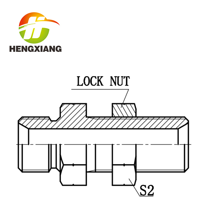 BSP MALE 60°SEAT BULKHEAD 6B-LN