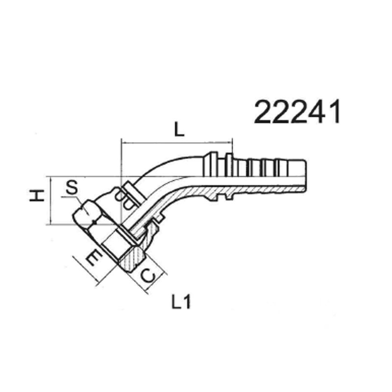 45°BSP FEMALE FLAT SEAT