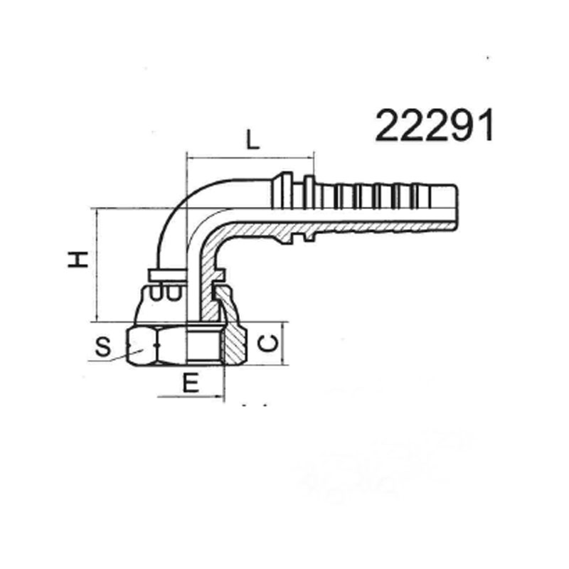 90°BSP FEMALE FLAT SEAT
