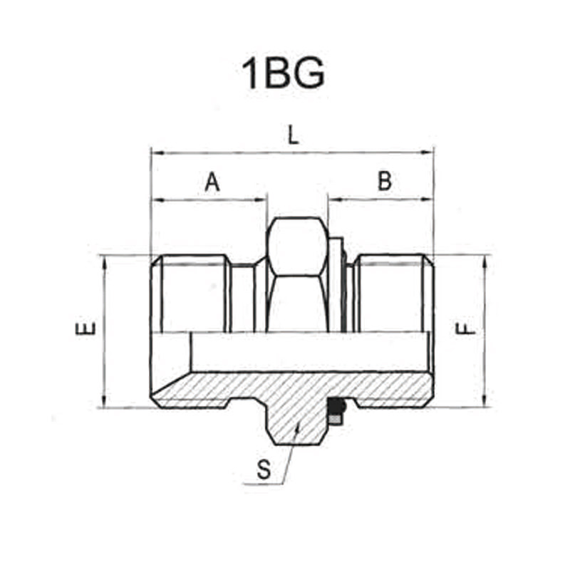 BSP MALE DOUBLE USE FOR60°SEAT ORBONDED SEAT/MALE O-RING