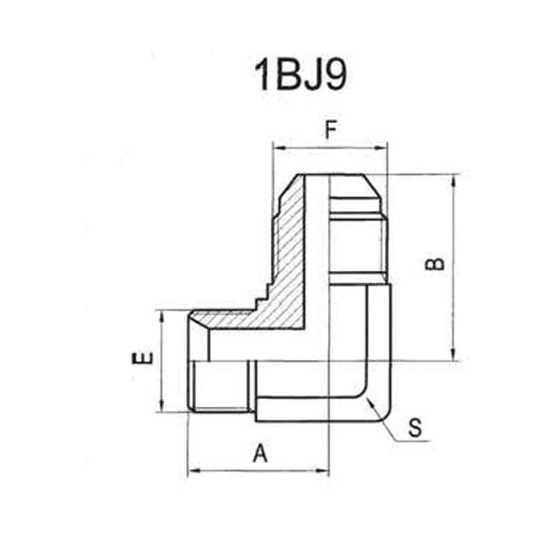 90°BPS MALE 60°CONE/JIC MALE 74°CONE