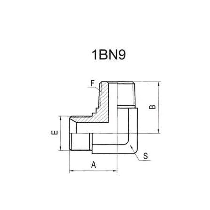 90°BPS MALE 60°CONE OR BONDED SEAL/NPT MALE