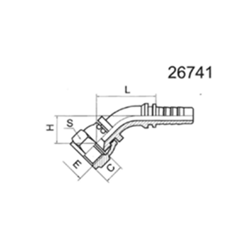 45°JIC FEMALE 74°CONE SEAT