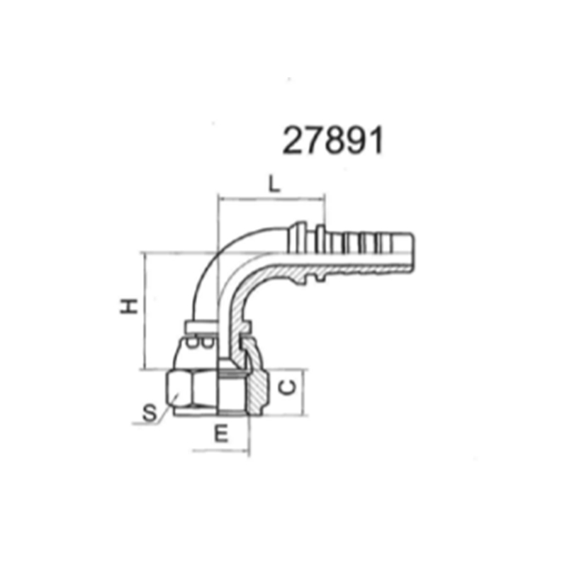 90°SAE FEMALE 90°CONE SEAT