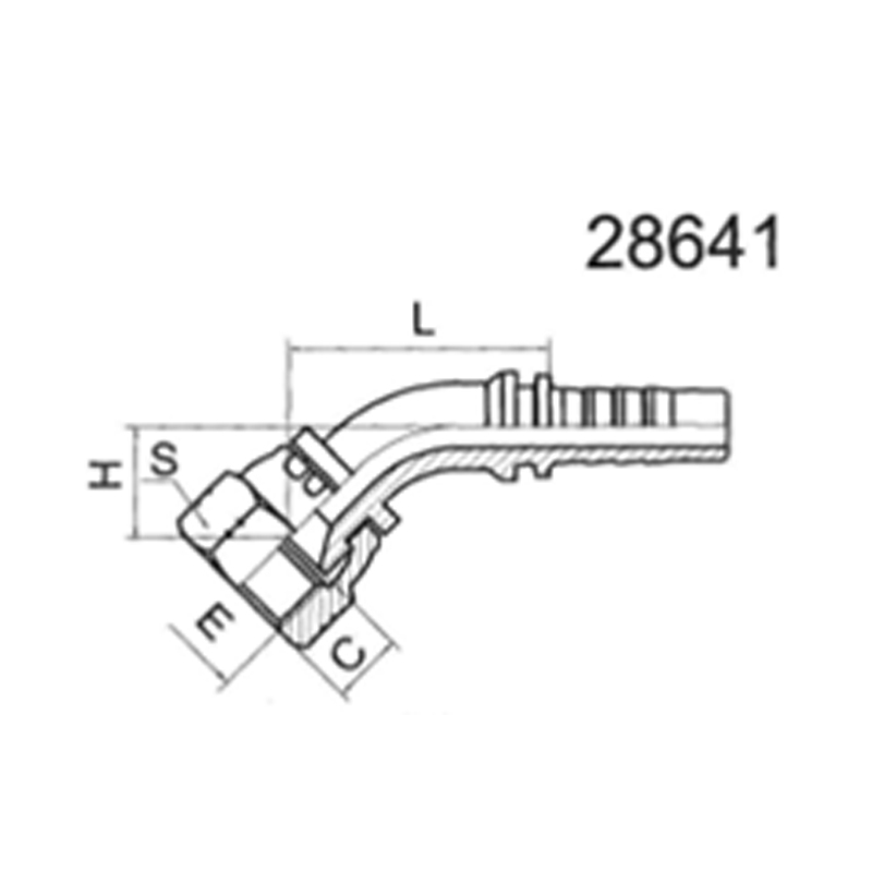45°JIS FEMALE 60°CONE SEAT