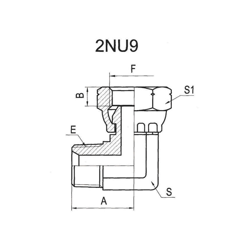 90°NPT MALE/NPSM FEMALE 60°CONE
