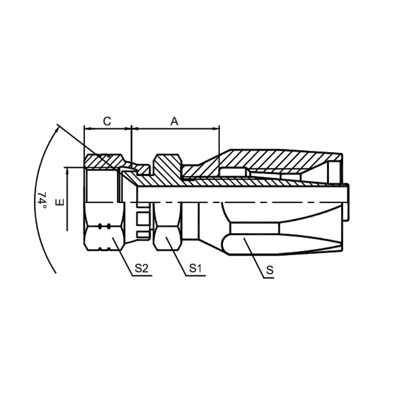 JIC FEMALE 74° CONE SEATSAE J514