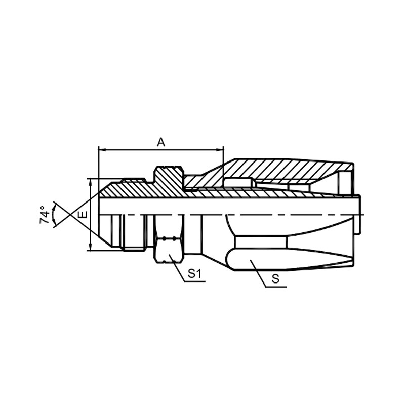 JIC MALE 74° CONE SAE J514