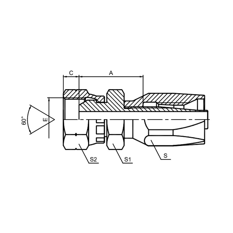 BSP FEMALE 60° CONE