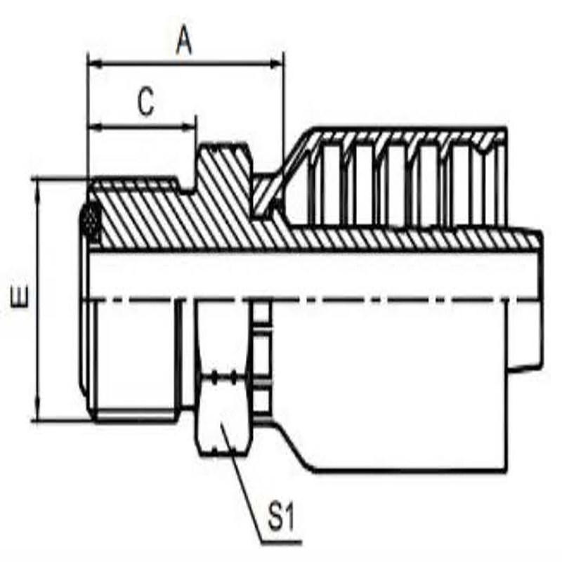 ORFS MALE O-RING SEALONE-PIECE FITTING