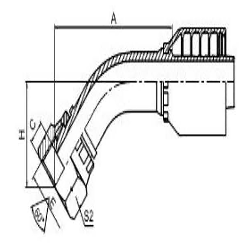 45°BSP FEMALE 60° CONE ONE-PIECE FITTING