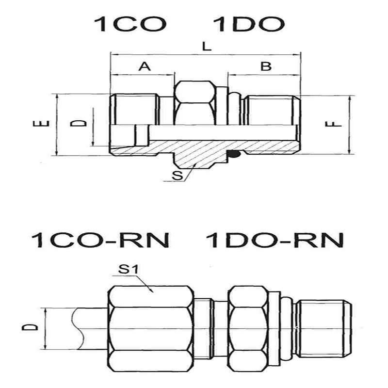 METRIC MALE 24°/SAE MALE O-RING