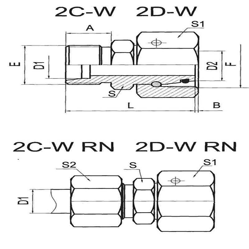METRIC MALE/FEMALE SWIVEL 24°