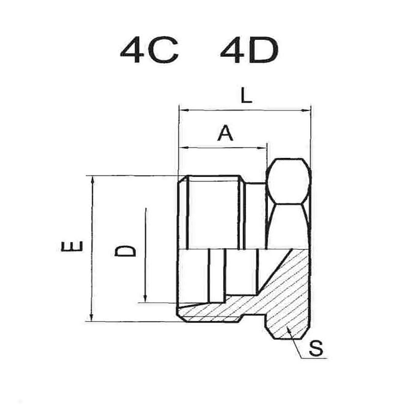 METRIC MALE 24°PLUG