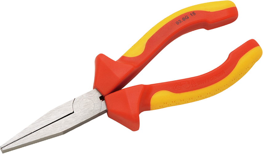 VDE FLAT HEAD LONG NOSE PLIER