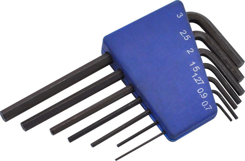7PCS SHORT ARM FLAT END HEX KEY