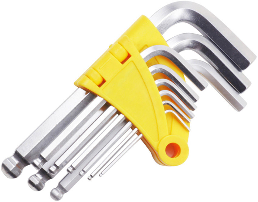 9PCS SHORT ARM BALL END HEX KEY