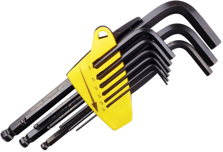9PCS LONG ARM BALL END HEX KEY