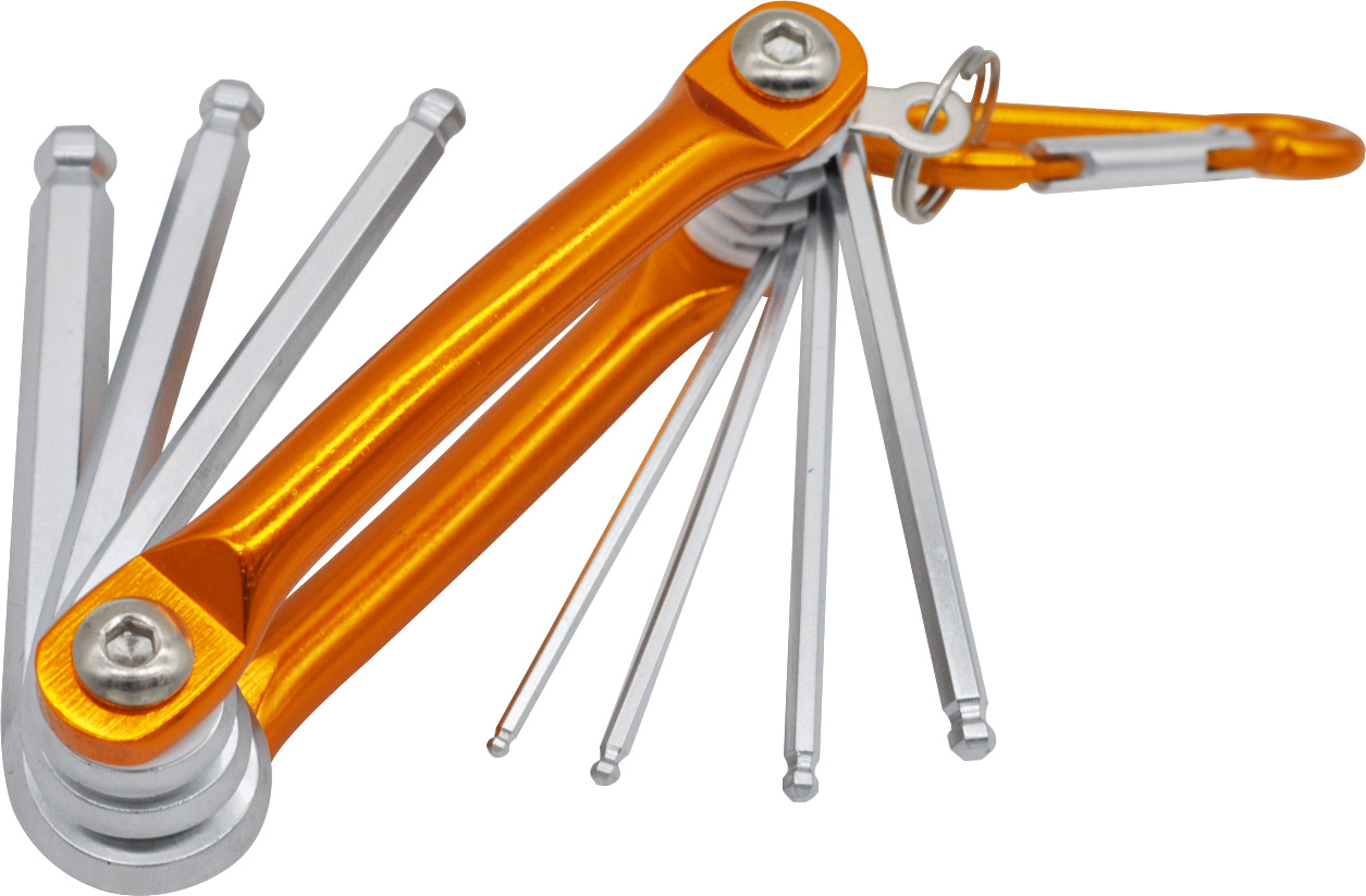 7pcs Metric Flat End Folding Hex Key