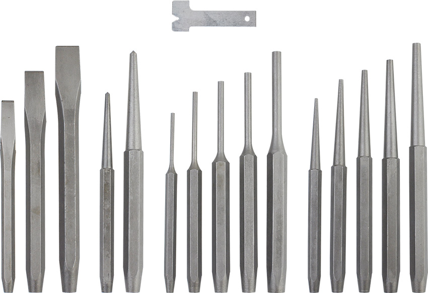 16PCS PUNCH&CHISEL SET