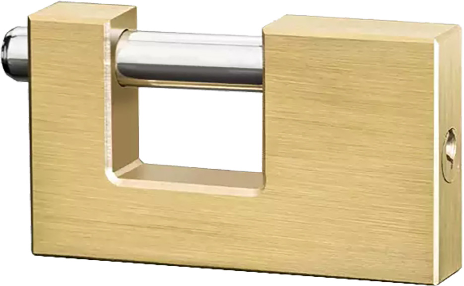 RECTANGULAR BRASS PADLOCK