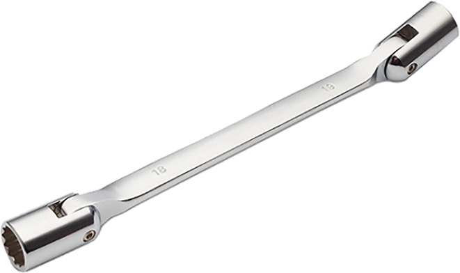 DOUBLE FLEXIBLE SOCKET WRENCH