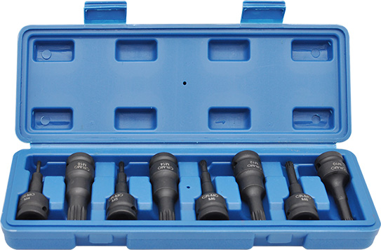 8pcs 1/2" DR. Impact Socket Bit Set