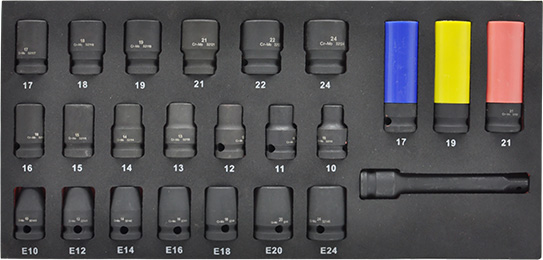 24PCS 1/4" IMPACT SOCKET BIT SET