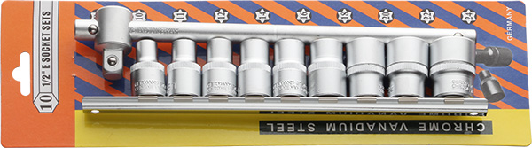 10PCS 1/2" E TYPE SOCKET WRENCH SET