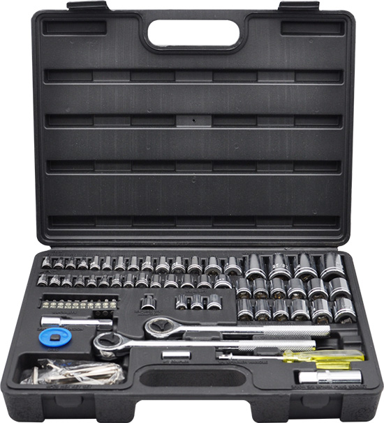 76PCS 1/4",3/8",1/2" DR.SOCKET SET