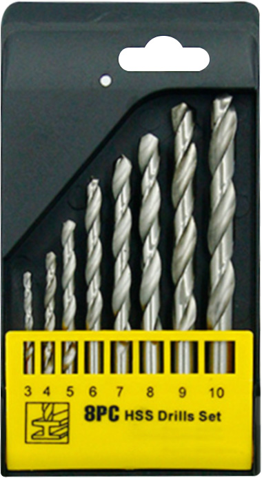 8PCS HSS TWIST DRILL BIT (METRIC)