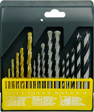 16PCS COMBINATION DRILL SET