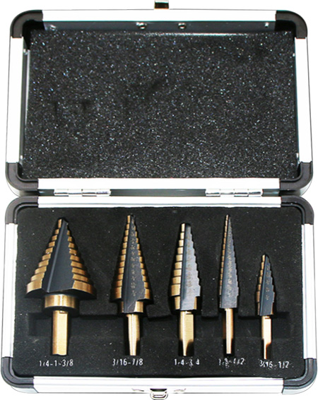 5PCS STEP DRILL SET
