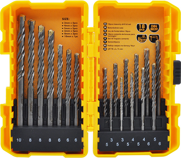 18PCS MASONRY DRILL BIT SET (METRIC)