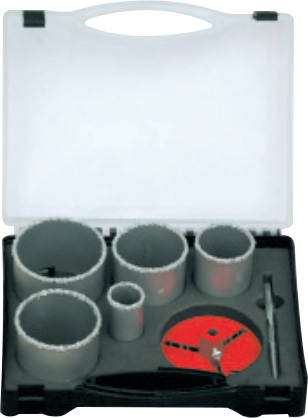 7PCS CARBIDE GRIT HOLE SAW SET