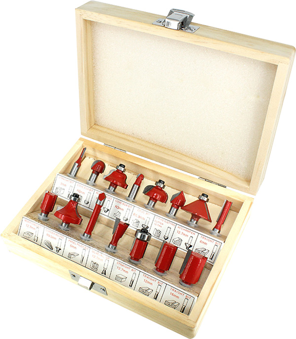 15pcs 1/4"  Router Bits  Set