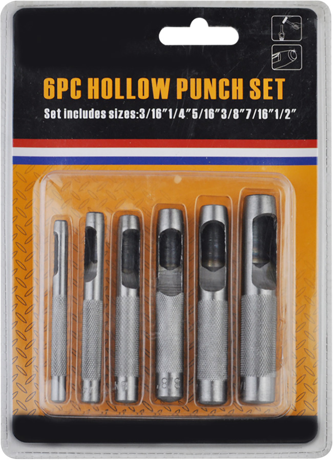 6PCS HOLLOW PUNCH SET