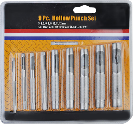 9PCS HOLLOW PUNCH SET